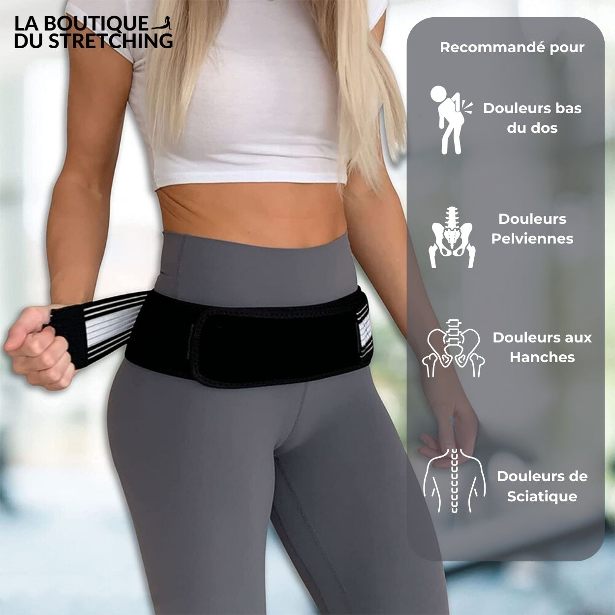 StretchyBelt™ Ceinture lombaire antidouleurs sciatique et bas du dos